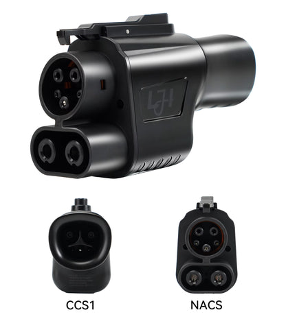 Pluxaro NACS to CCS1 Adapter for Tesla Supercharger 500A 1000V Fast Charging Connector