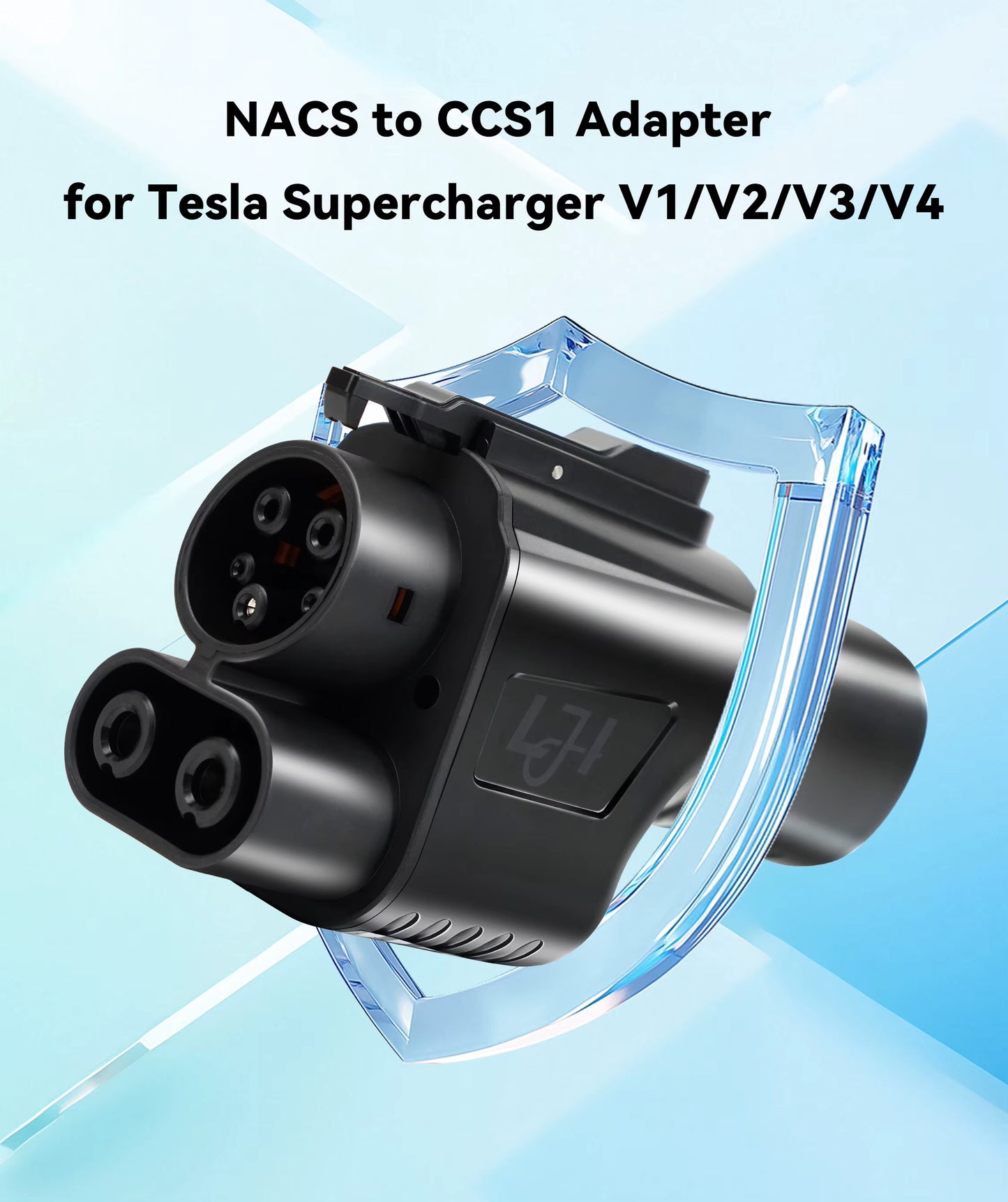 Pluxaro NACS to CCS1 Adapter for Tesla Supercharger 500A 1000V Fast Charging Connector